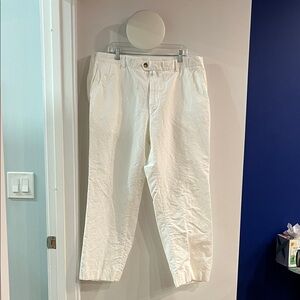 Faconnable Men’s White Linen Pants